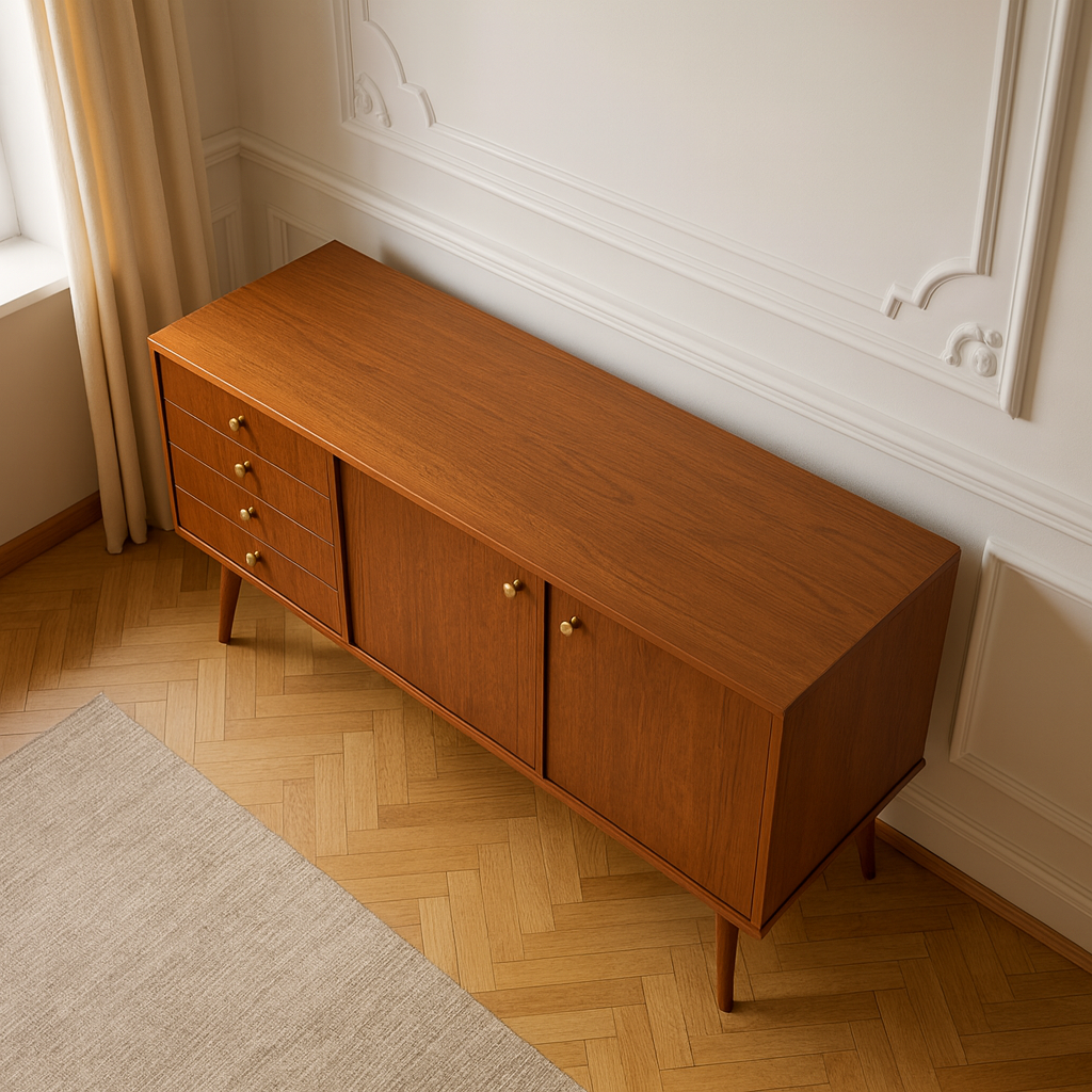 Komoda retro CLASSY BROWN Z GAŁKAMI