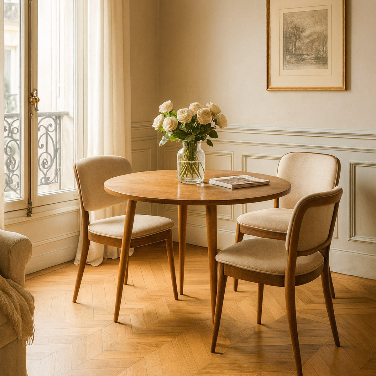 Table extensible ELIP dans un salon moderne